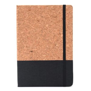 Cuaderno anotador A5 Premium 80 Hojas rayadas corcho c/negro